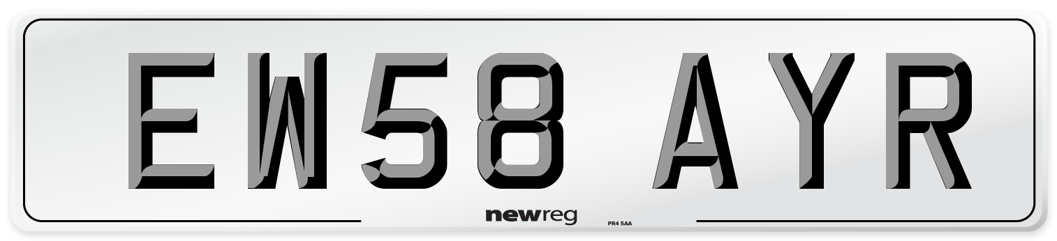 EW58 AYR Number Plate from New Reg